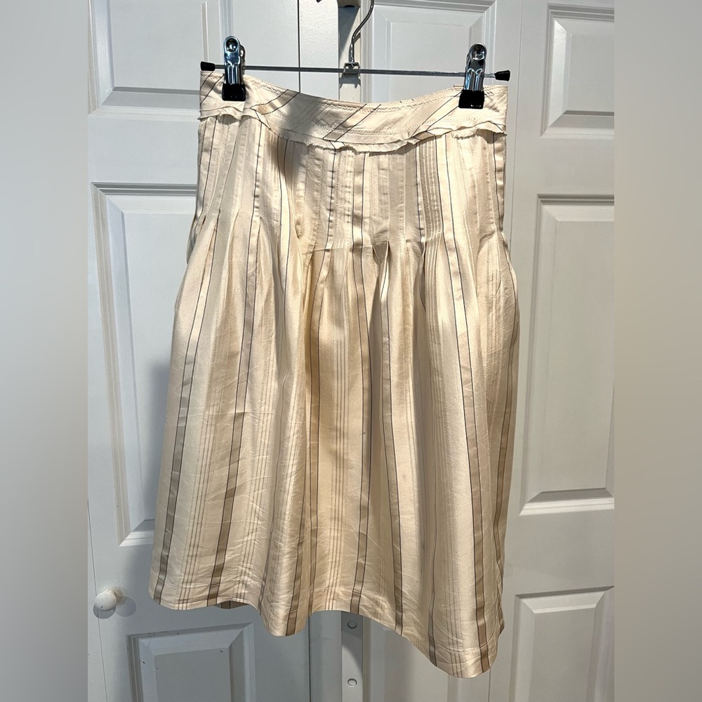 The Limited Cream and Gray A-Line Skirt Size 8
